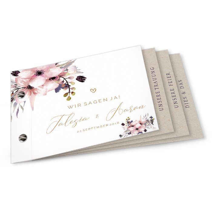 38++ Sprueche zur einschulung modern , Einladung zur Hochzeit mit zarten Aquarellblumen als Booklet Cariñokarten