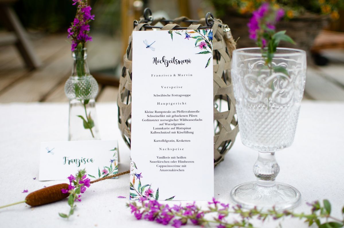 Florale Hochzeitspapeterie Franzisca und MArvin mit ...